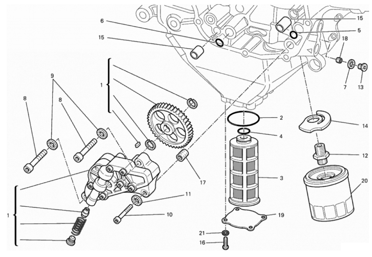 FILTERS AND OIL PUMP 