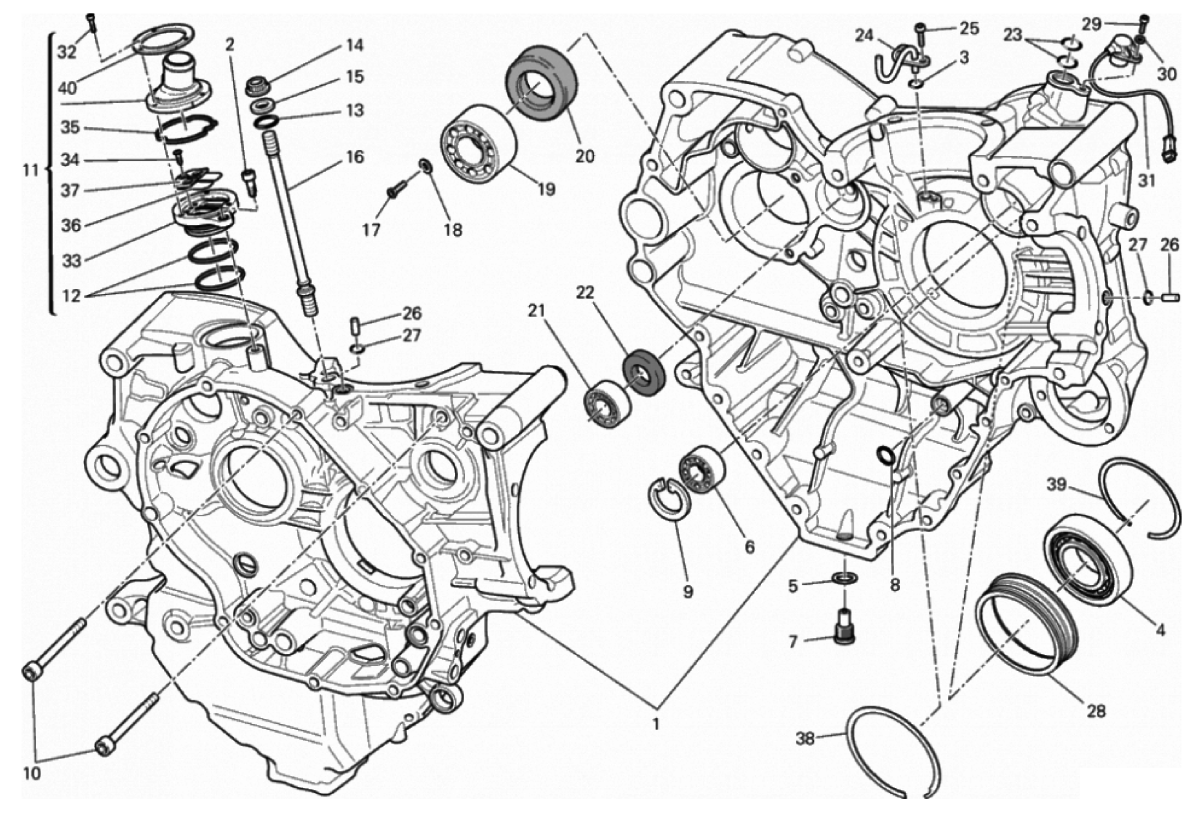 HALF-CRANKCASES PAIR 