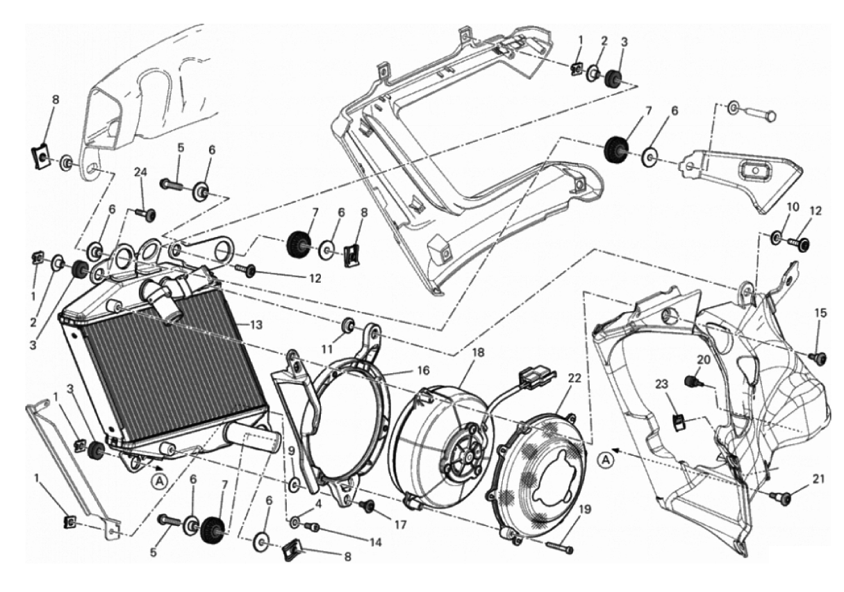 RADIATOR, WATER,RH 