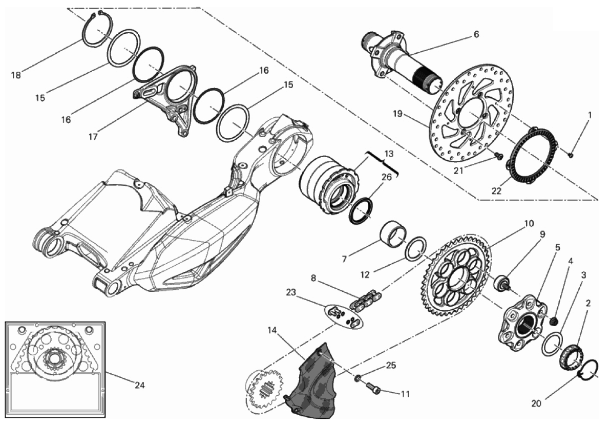 HUB, REAR WHEEL 