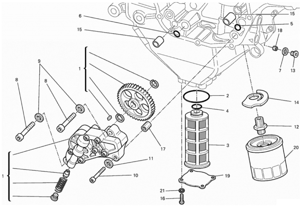 FILTERS AND OIL PUMP 