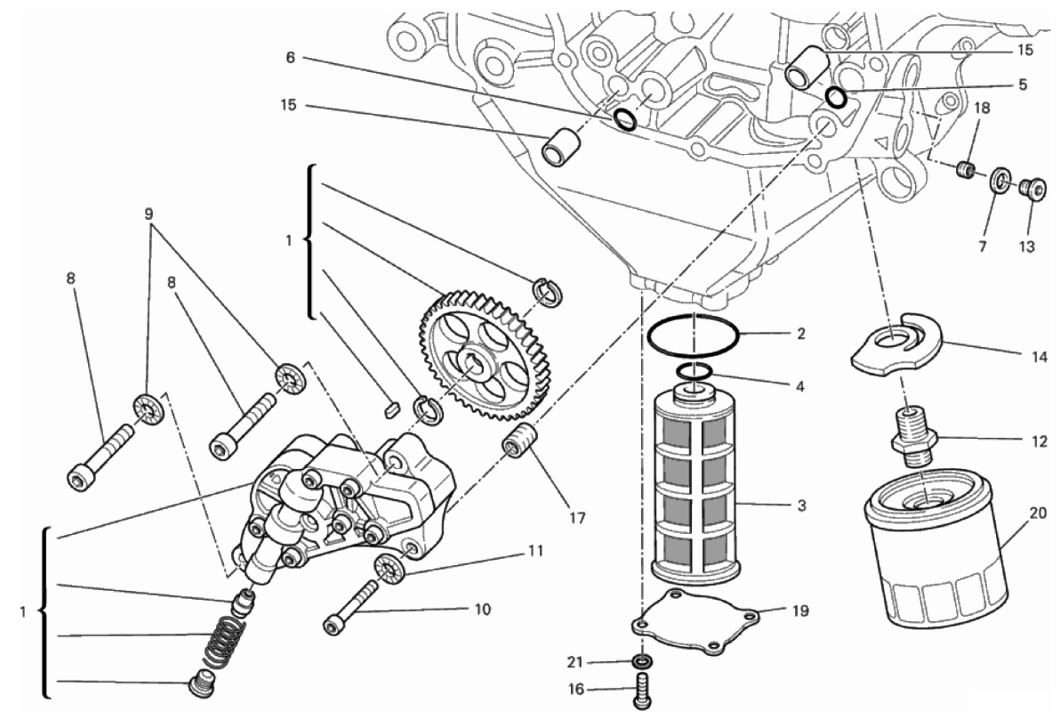 FILTERS AND OIL PUMP 