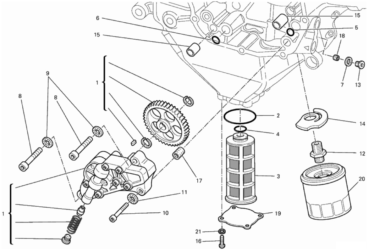 FILTERS AND OIL PUMP 