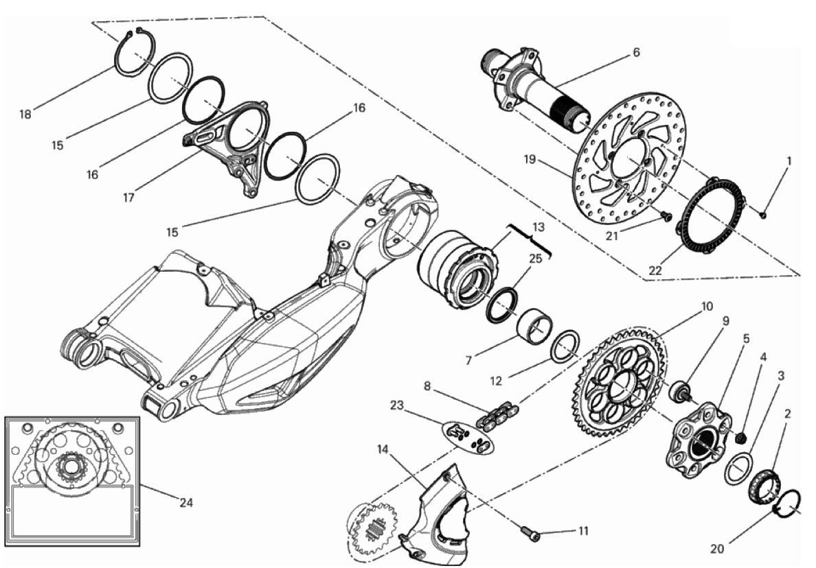 HUB, REAR WHEEL 