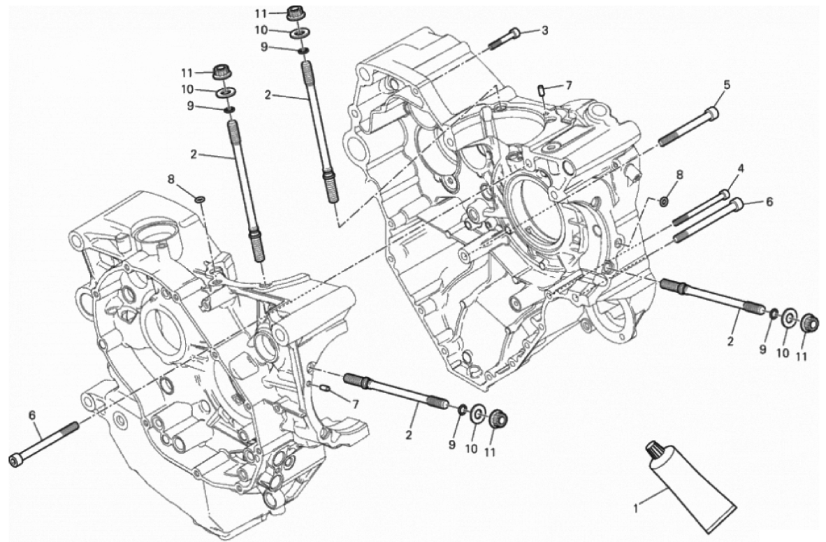 HALF-CRANKCASES PAIR 