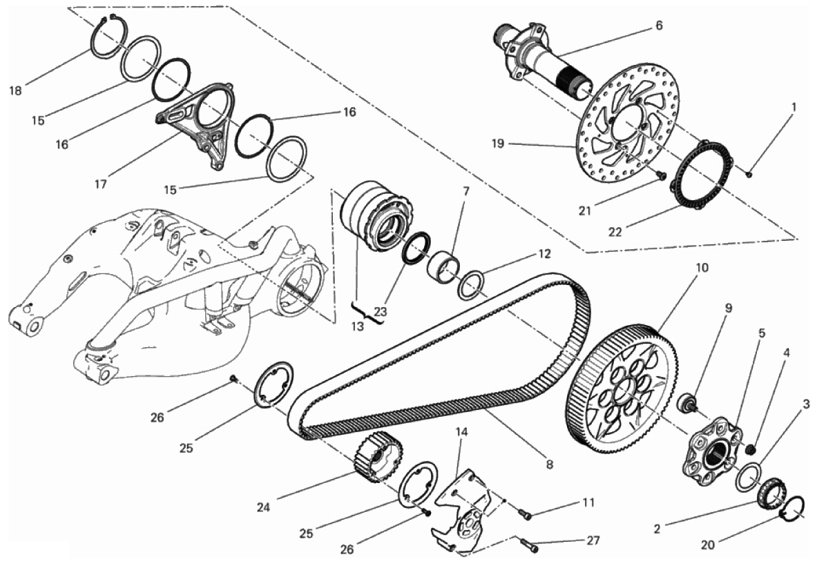 HUB, REAR WHEEL 