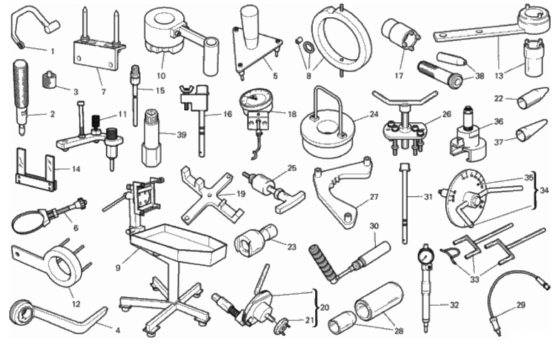 WORKSHOP SERVICE TOOLS, ENGINE 