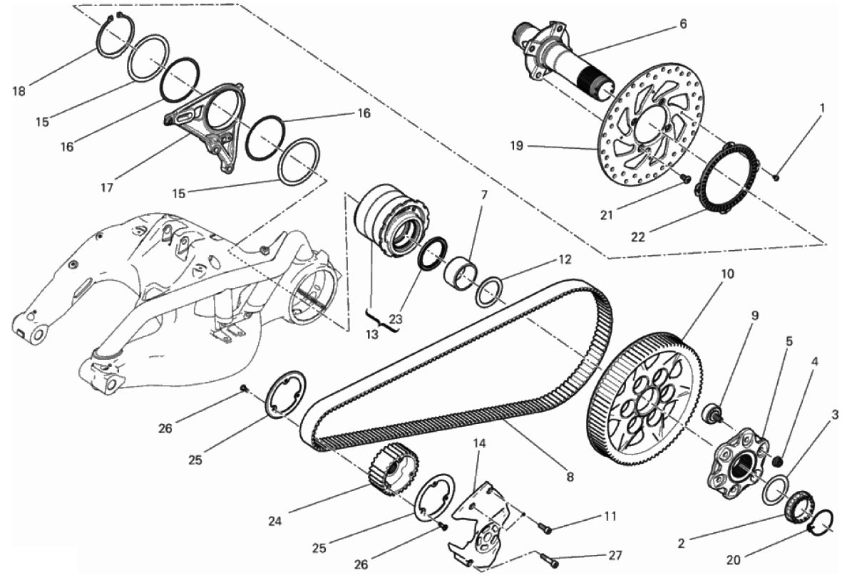 HUB, REAR WHEEL 