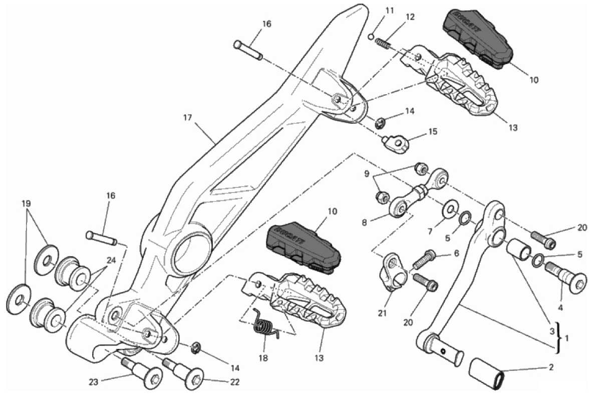 FOOTRESTS, LEFT 