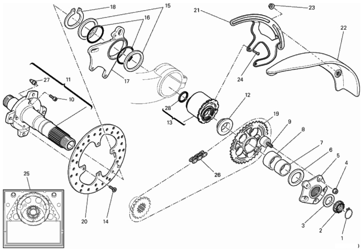 HUB, REAR WHEEL 