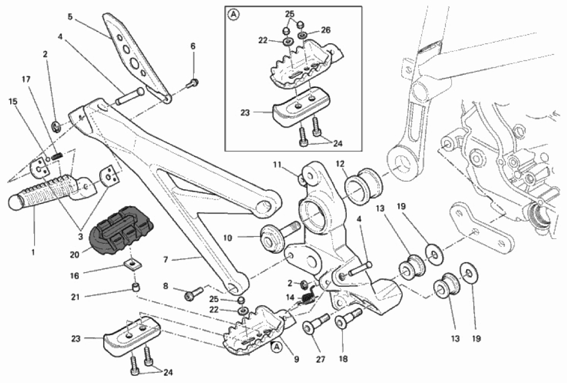 FOOTRESTS, RIGHT 