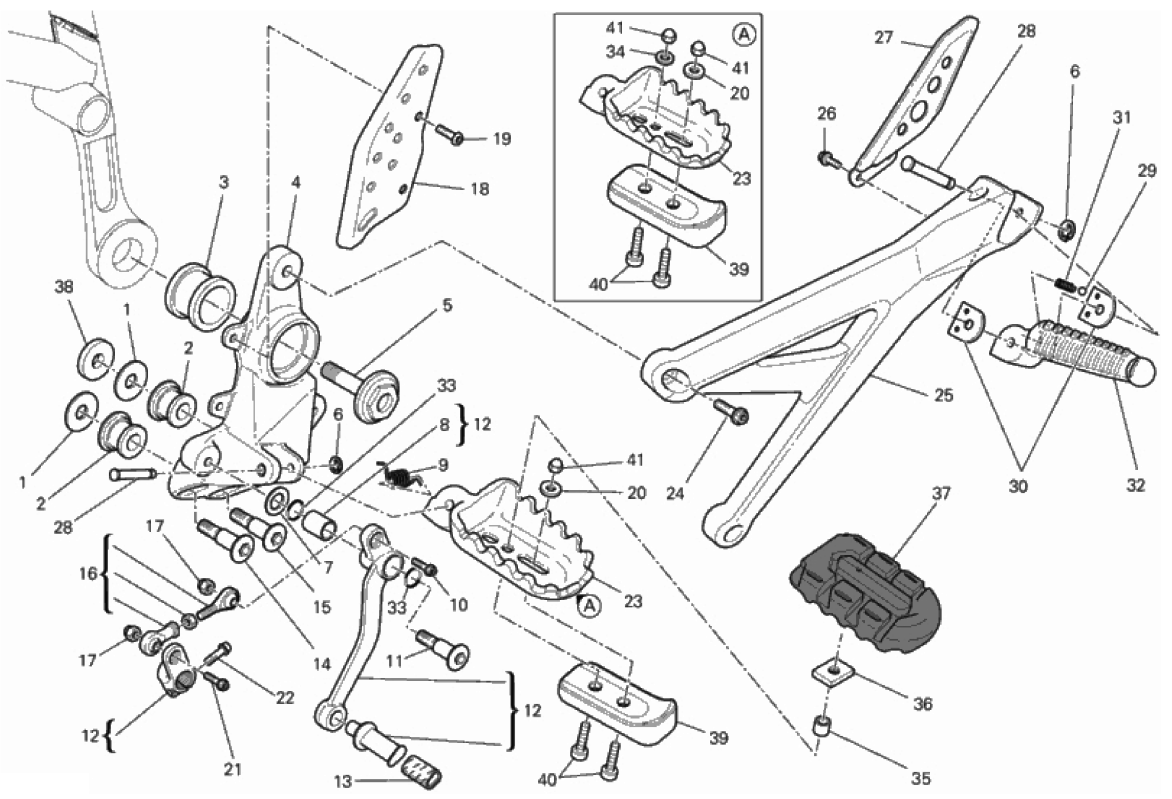 FOOTRESTS, LEFT 