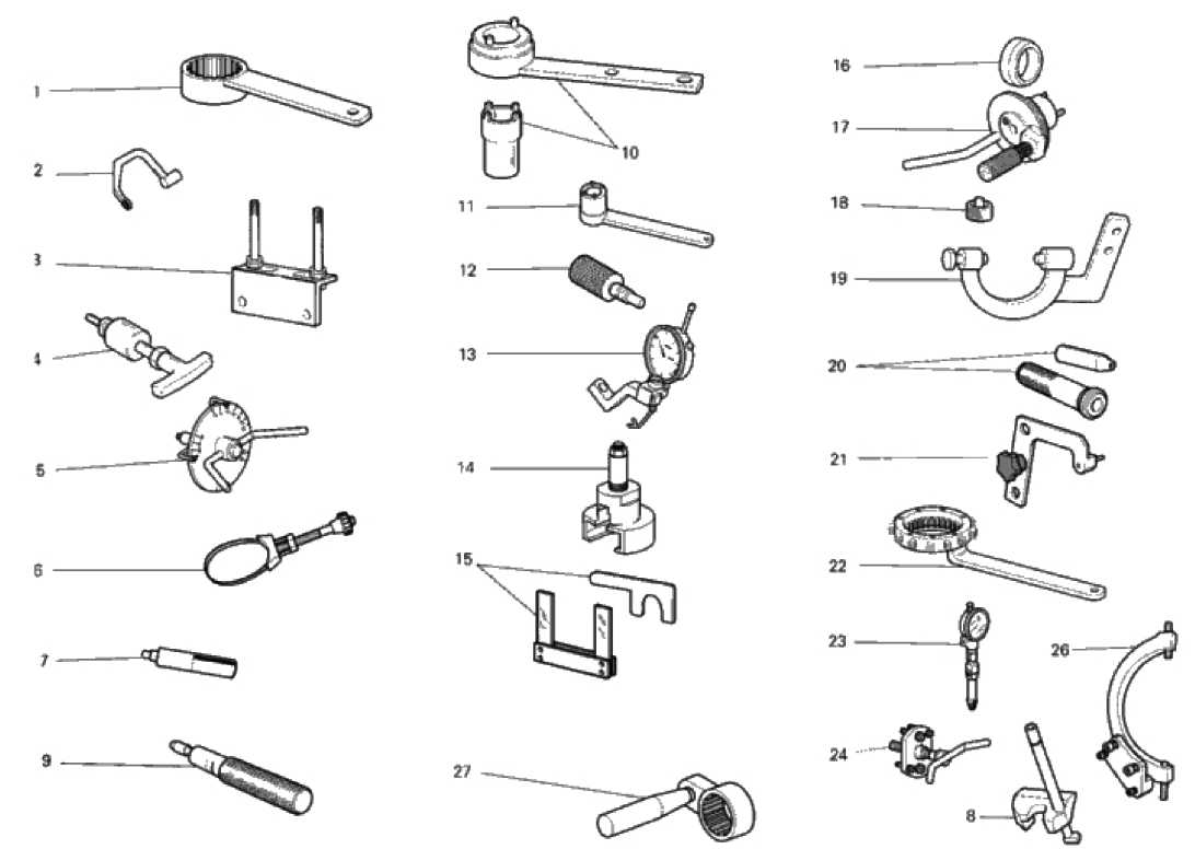 WORKSHOP SERVICE TOOLS, ENGINE 