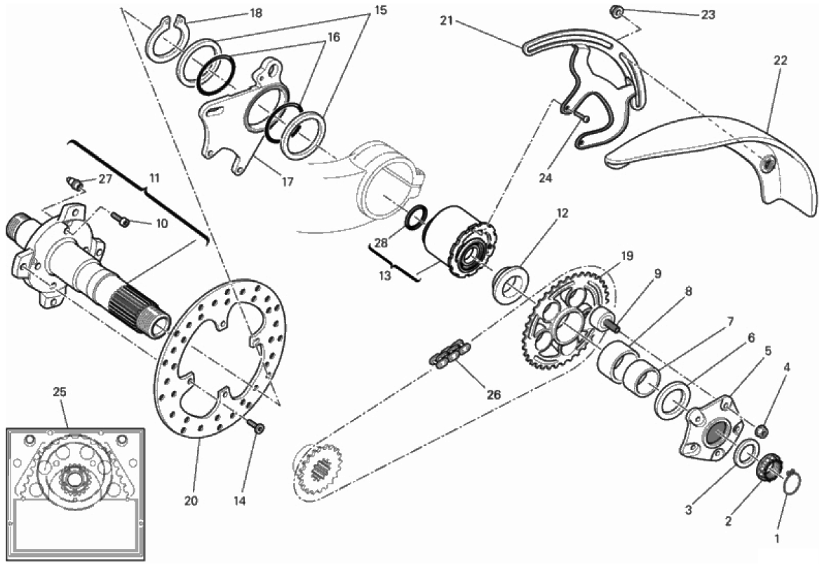 HUB, REAR WHEEL 