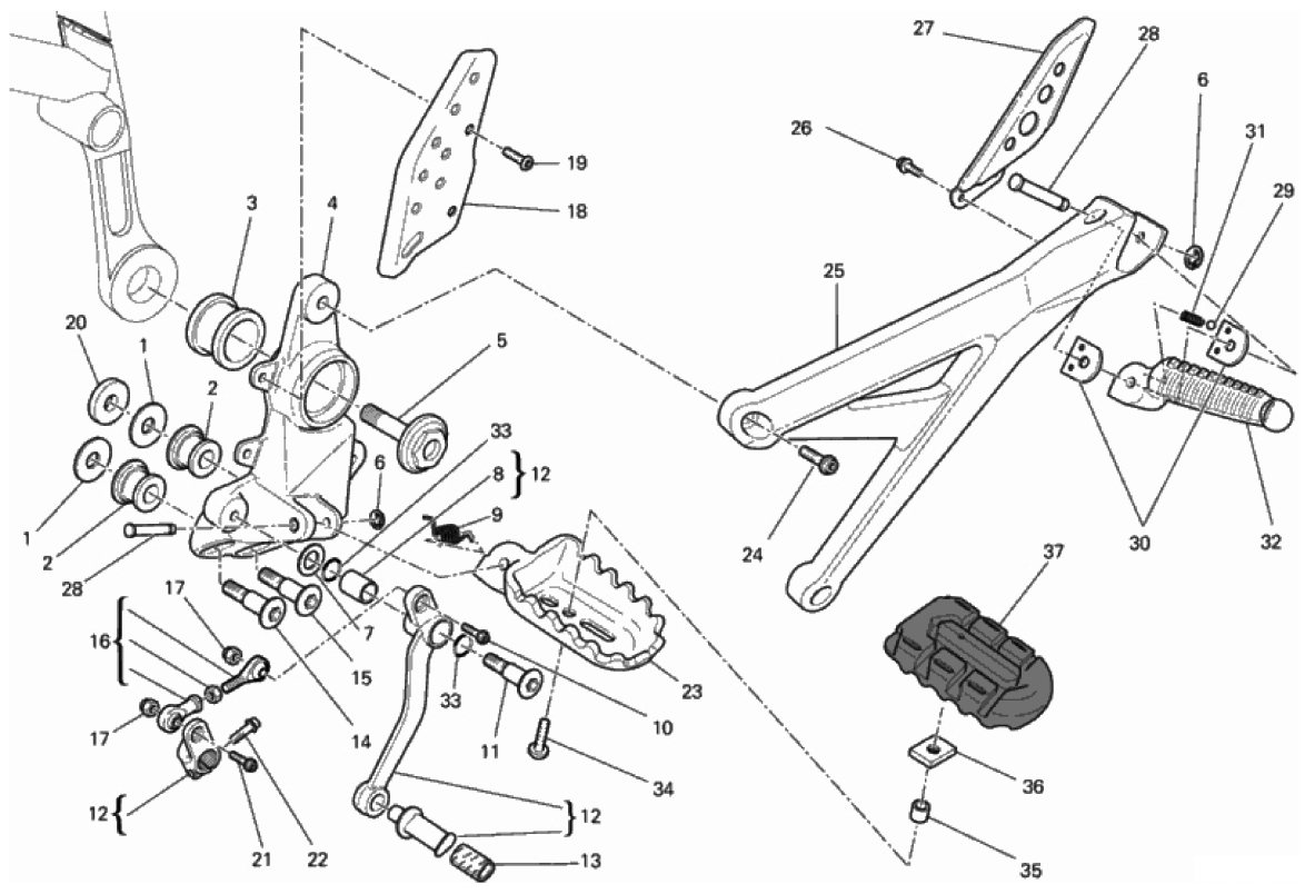 FOOTRESTS, LEFT 