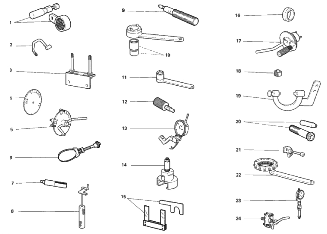 WORKSHOP SERVICE TOOLS, ENGINE 