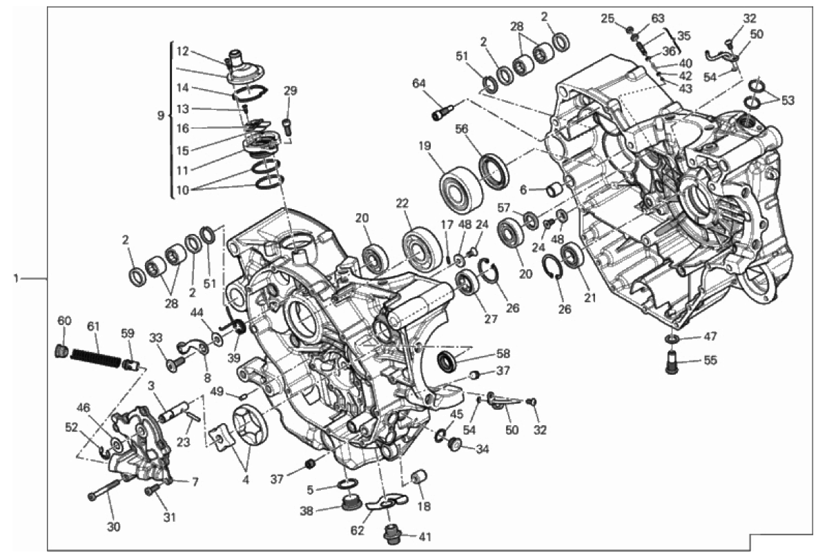 HALF-CRANKCASES PAIR 