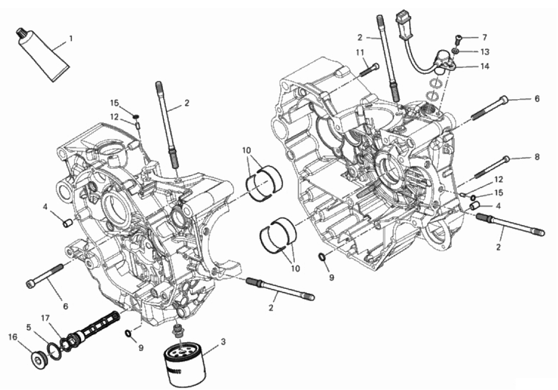 HALF-CRANKCASES PAIR 