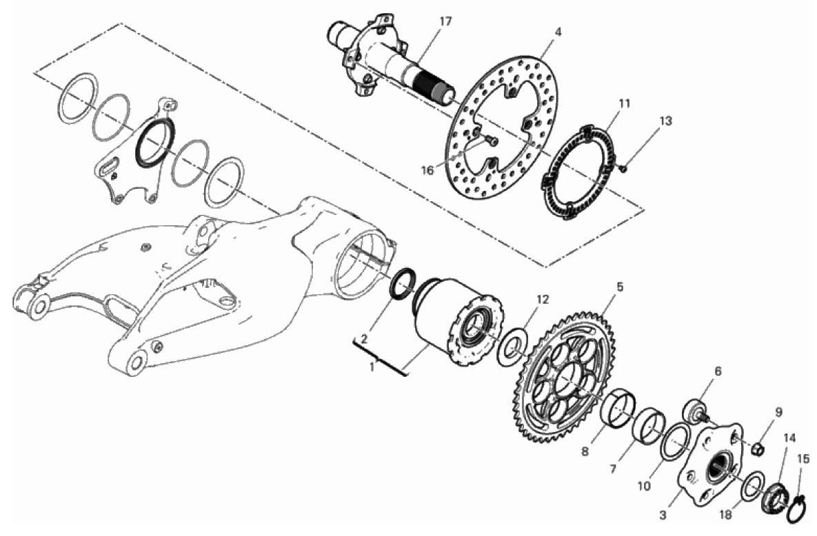 REAR WHEEL SPINDLE 