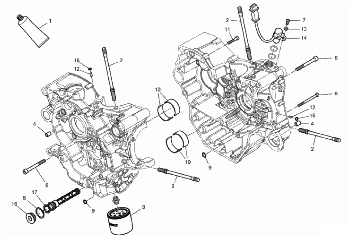 HALF-CRANKCASES PAIR 