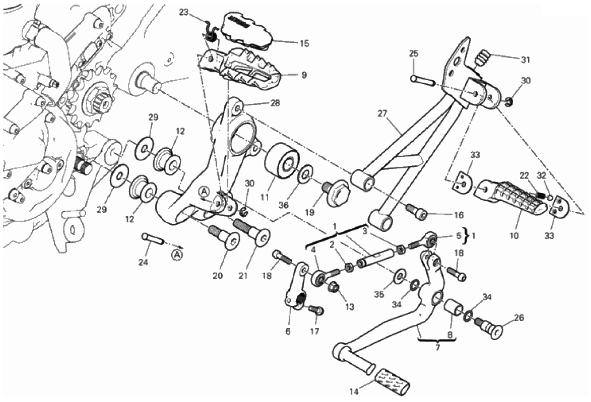 FOOTRESTS, LEFT 