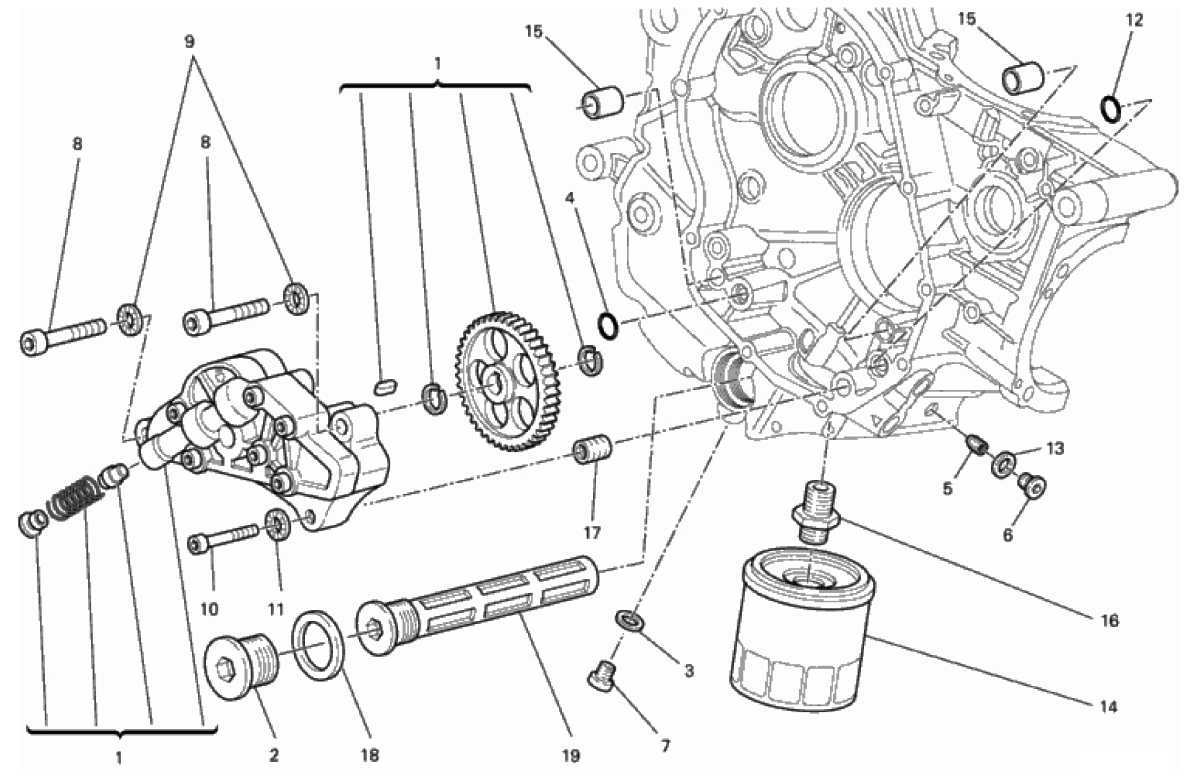 FILTERS AND OIL PUMP 