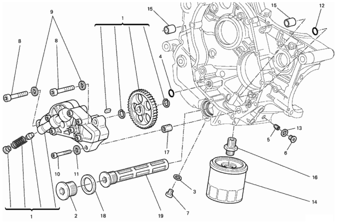 FILTERS AND OIL PUMP 