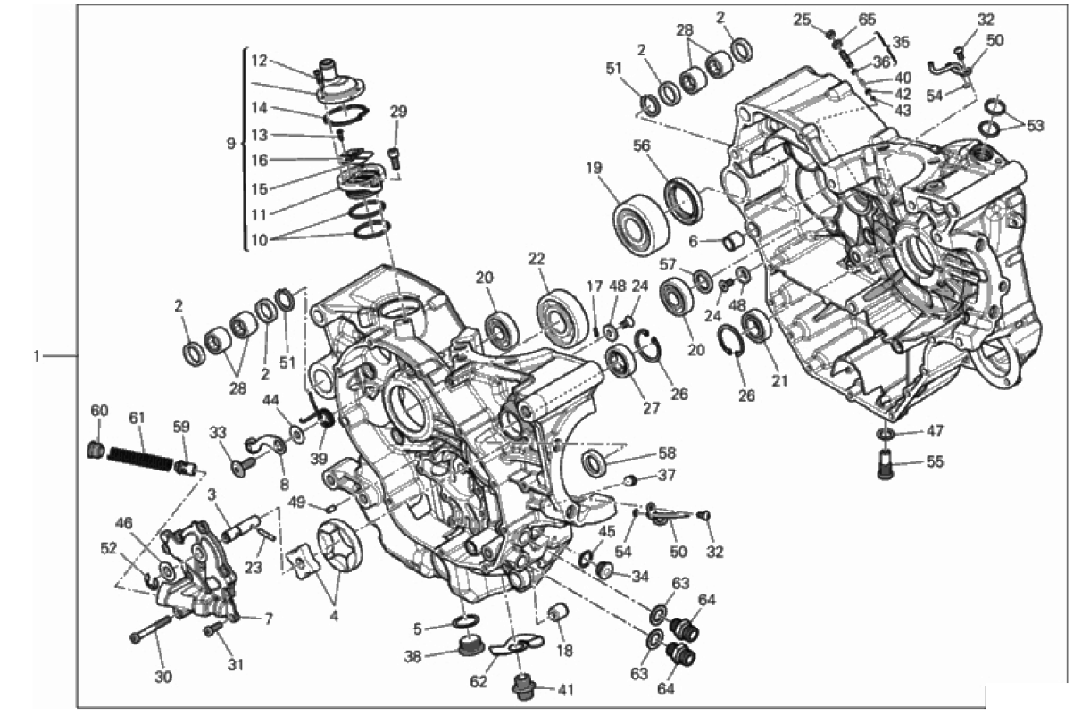 HALF-CRANKCASES PAIR 