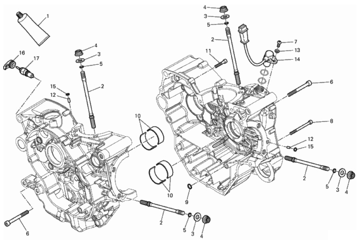 HALF-CRANKCASES PAIR 