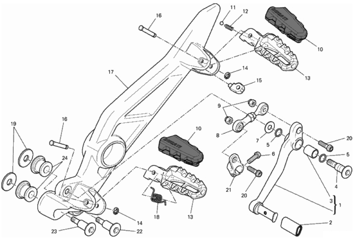 FOOTRESTS, LEFT 