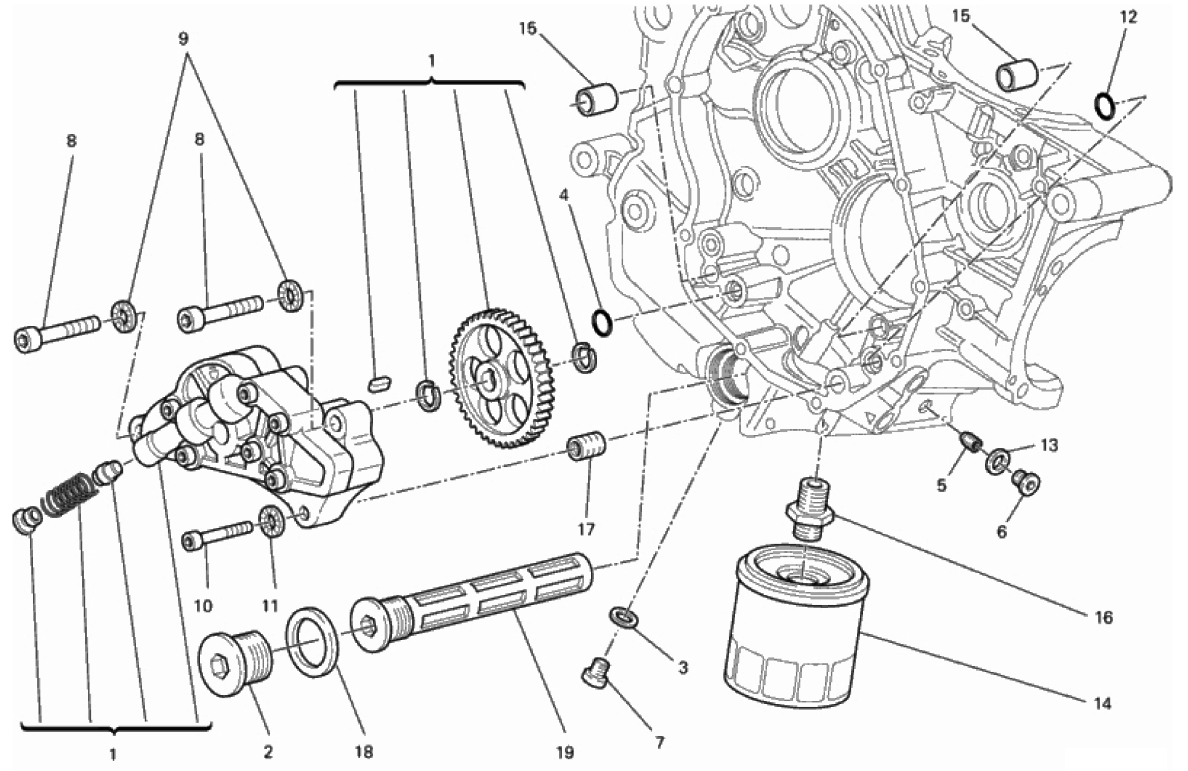 FILTERS AND OIL PUMP 