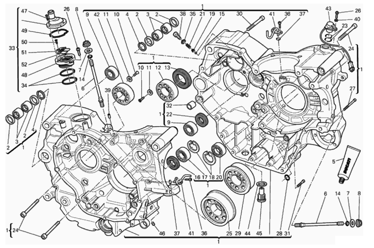 HALF-CRANKCASES PAIR 