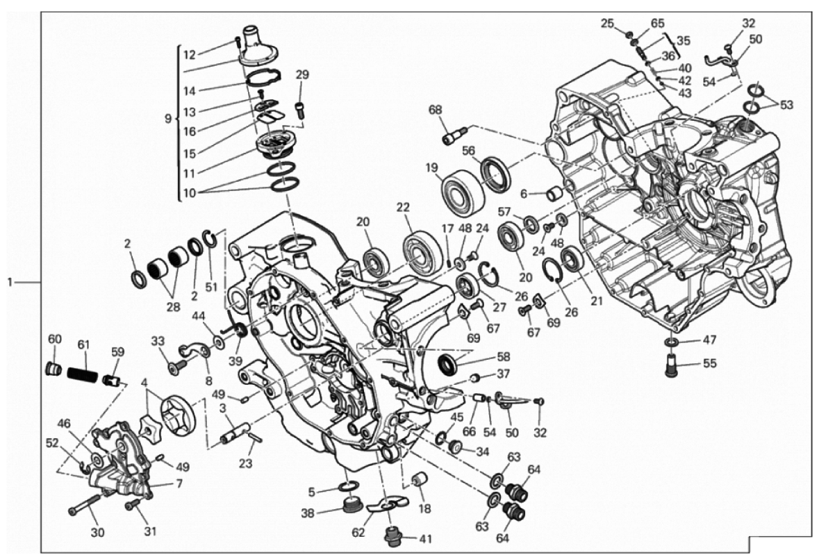 HALF-CRANKCASES PAIR 