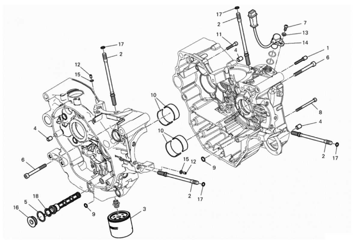 HALF-CRANKCASES PAIR 