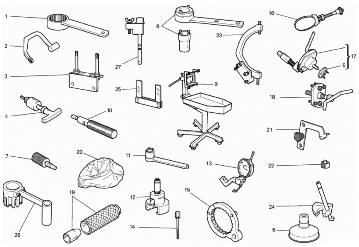 WORKSHOP SERVICE TOOLS, ENGINE 