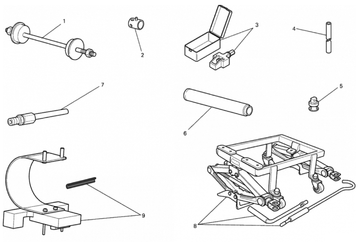 WORKSHOP SERVICE TOOLS, FRAME 