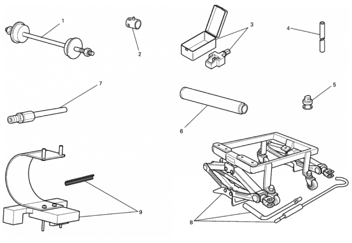 WORKSHOP SERVICE TOOLS, FRAME 