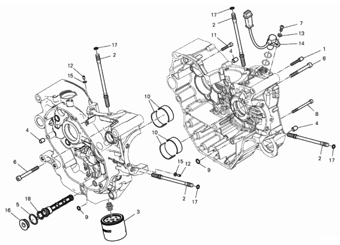 HALF-CRANKCASES PAIR 