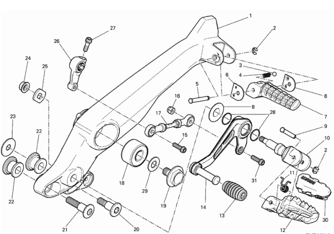 FOOTRESTS, LEFT 