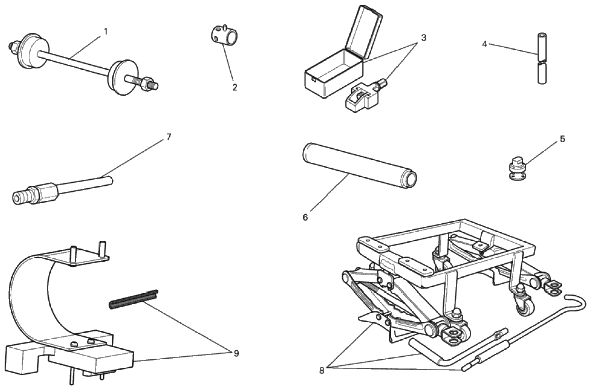 WORKSHOP SERVICE TOOLS, FRAME 