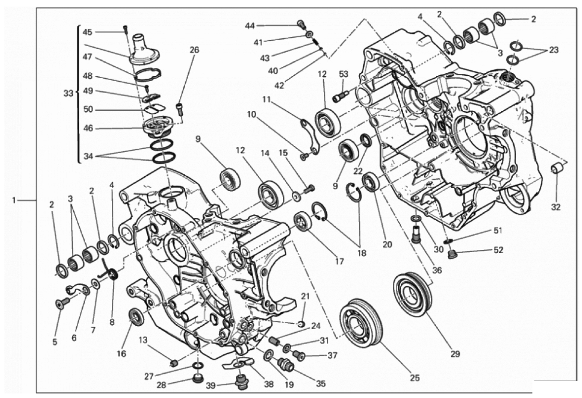 HALF-CRANKCASES PAIR 