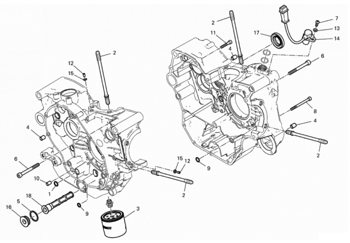 HALF-CRANKCASES PAIR 