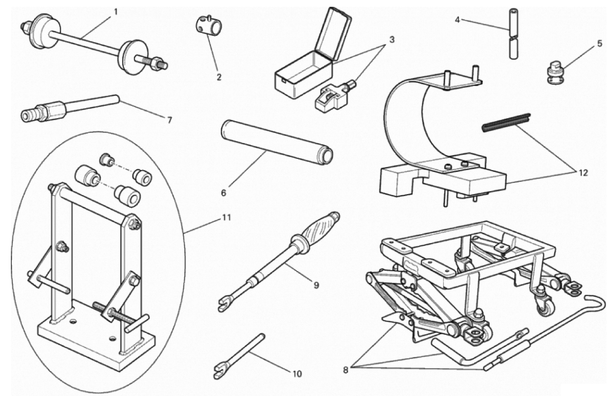 WORKSHOP SERVICE TOOLS, FRAME 