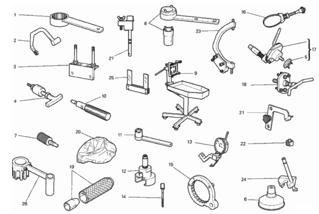 WORKSHOP SERVICE TOOLS, ENGINE 