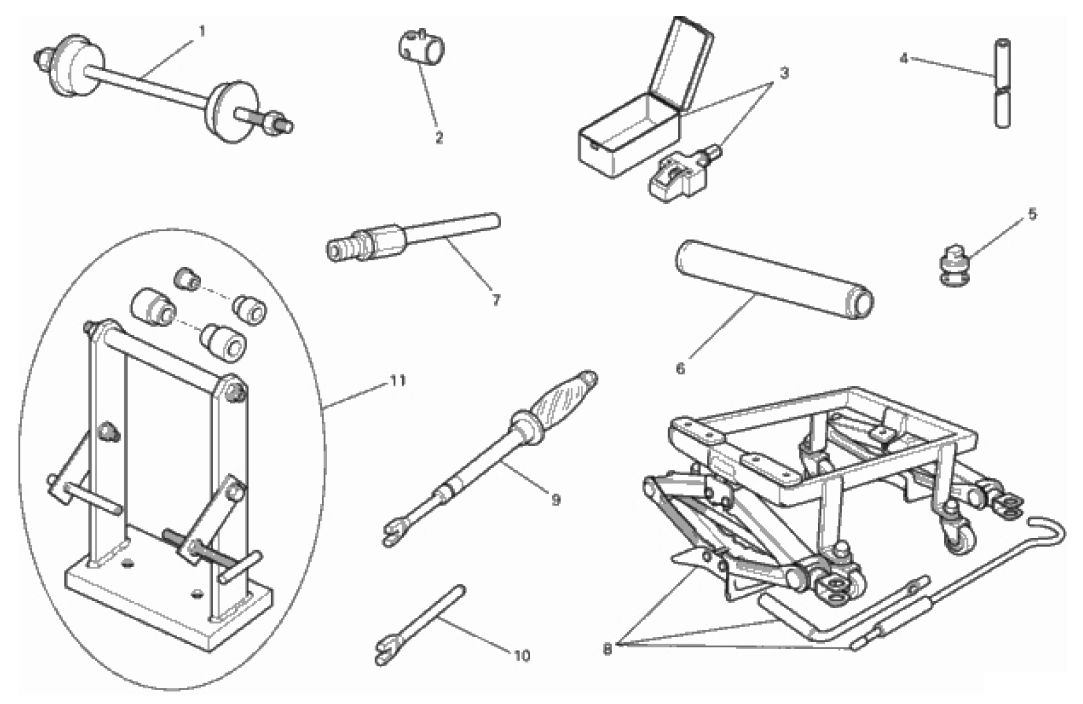 WORKSHOP SERVICE TOOLS, FRAME 