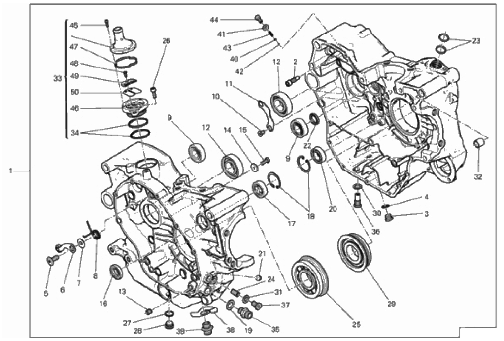 HALF-CRANKCASES PAIR 