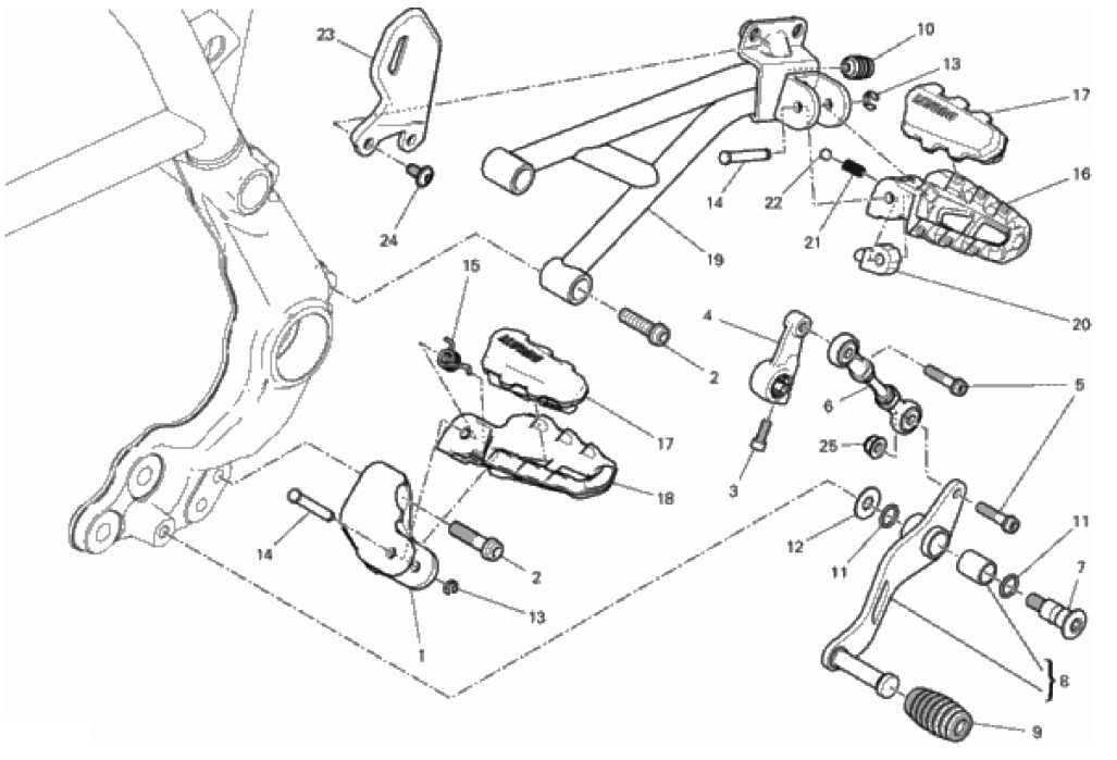 FOOTRESTS, LEFT 