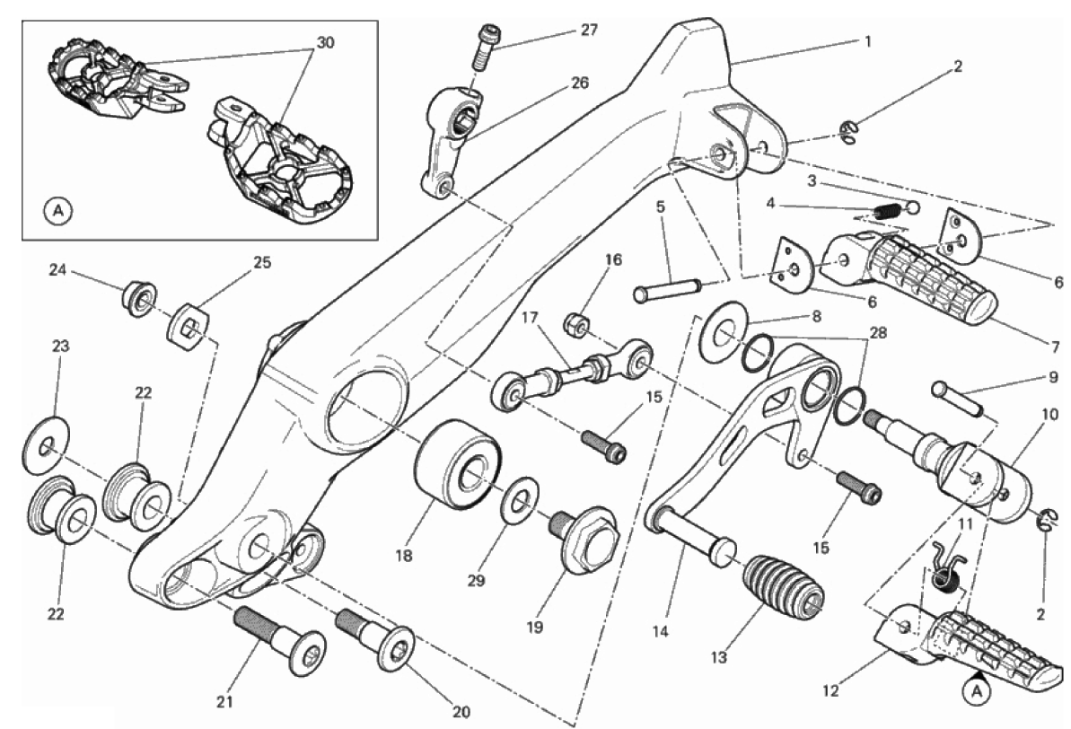 FOOTRESTS, LEFT 