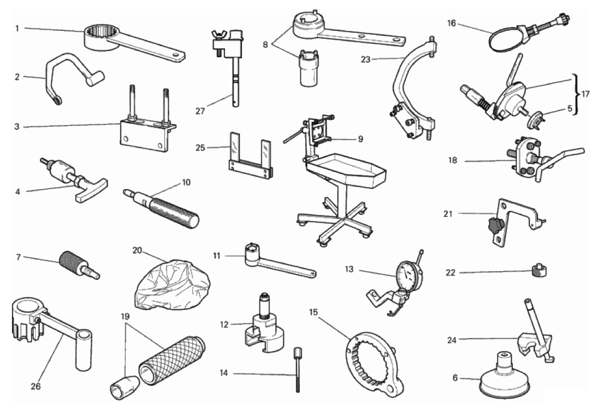 WORKSHOP SERVICE TOOLS, ENGINE