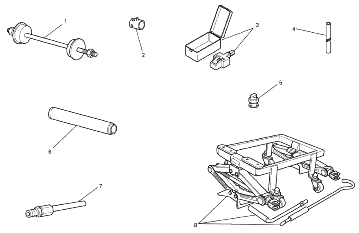 WORKSHOP SERVICE TOOLS, FRAME 